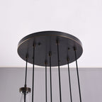 18 inch raindrop glass black gold modern dining room entry bathroom Chandelier