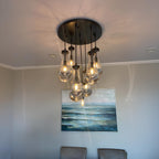 18 Inch Raindrop Glass Round Chandelier – Lachryma