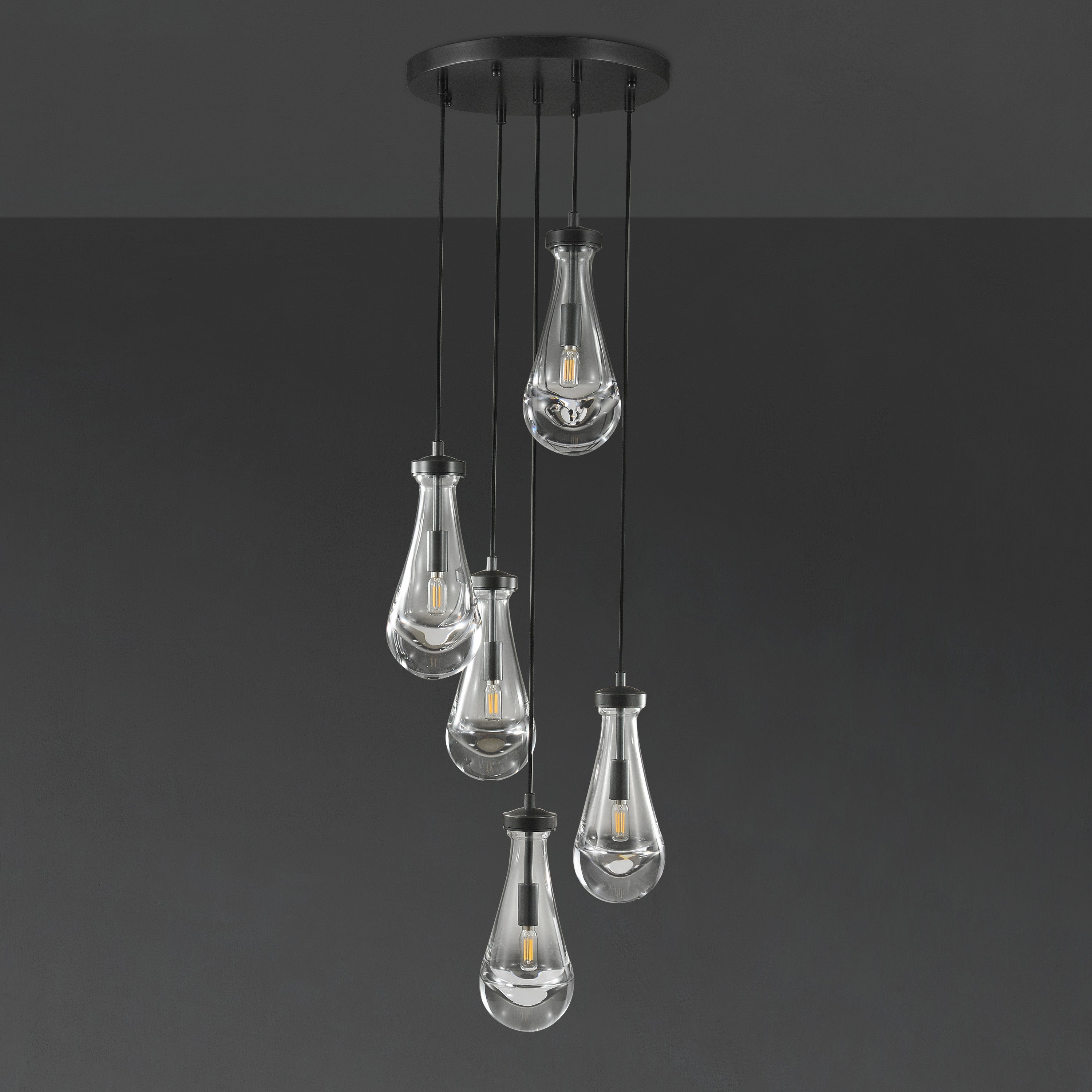 14 Inch Raindrop Glass Chandelier - Lacrima