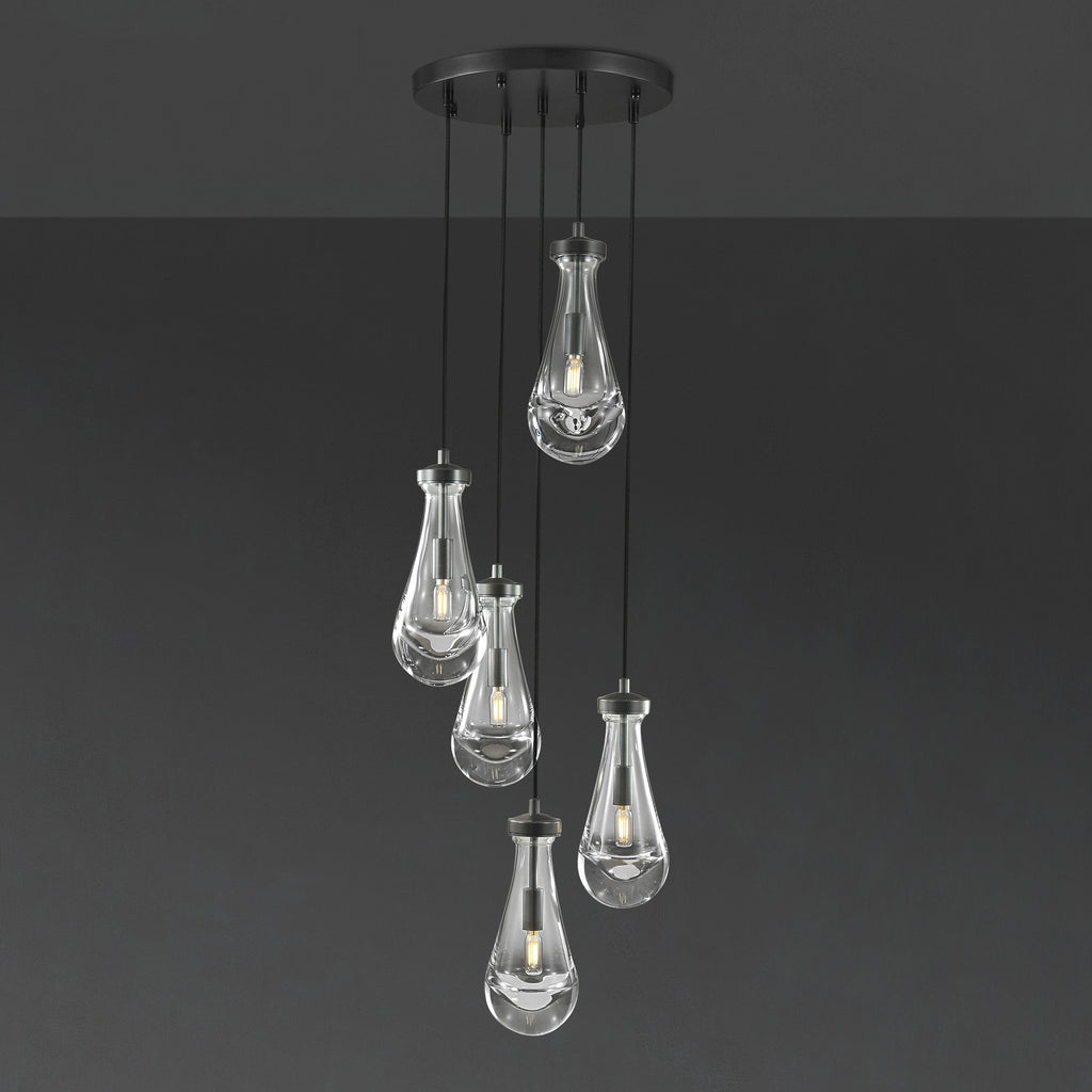 14 Inch Raindrop Glass Chandelier - Lacrima