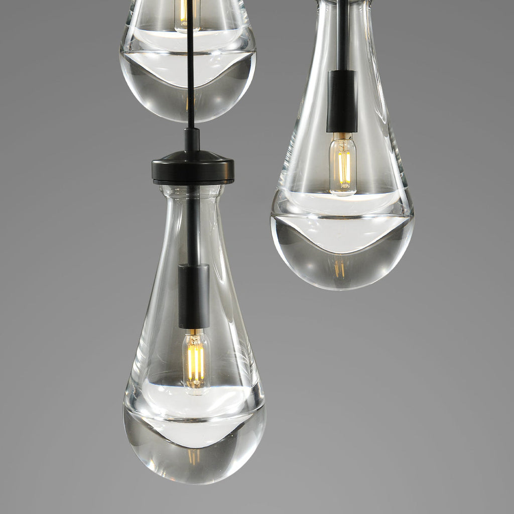 14 Inch Raindrop Glass Chandelier - Lacrima
