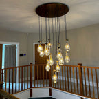 36 Inch Raindrop Glass Round Chandelier – Lachryma