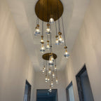 18 Inch Round Raindrop Glass Chandelier – Lachryma