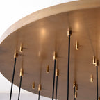 36 Inch Raindrop Glass Round Chandelier – Ava
