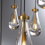 36 Inch Raindrop Glass Round Chandelier – Ava