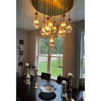 36 Inch Raindrop Glass Round Chandelier – Ava