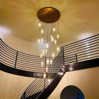 47 Inch Raindrop Glass Round Chandelier – Ava