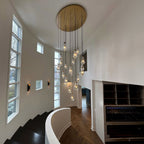 47 Inch Raindrop Glass Round Chandelier – Ava