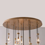 47 Inch Raindrop Glass Round Chandelier – Ava