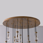 47 Inch Raindrop Glass Round Chandelier – Ava