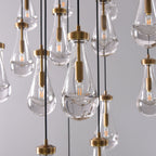 47 Inch Raindrop Glass Round Chandelier – Ava
