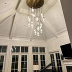 47 Inch Raindrop Glass Round Chandelier – Ava