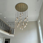 60 Inch Round Raindrop Glass Chandelier – Lachryma
