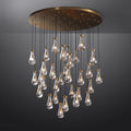 60 Inch Raindrop Glass Round Chandelier – Lachryma