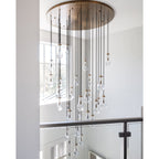 60 Inch Raindrop Glass Round Chandelier – Ava