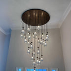 60 Inch Raindrop Glass Round Chandelier – Lachryma