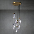 18 Inch Raindrop Glass Round Chandelier – Lachryma