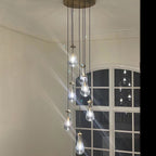 18 inch raindrop glass black gold modern dining room entry bathroom Chandelier