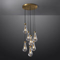 18 Inch Raindrop Glass Round Chandelier – Lachryma