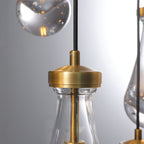 18 Inch Raindrop Glass Round Chandelier – Ava
