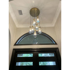18 Inch Raindrop Glass Round Chandelier – Ava