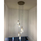 18 Inch Raindrop Glass Round Chandelier – Ava