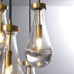 18 Inch Raindrop Glass Round Chandelier – Lachryma