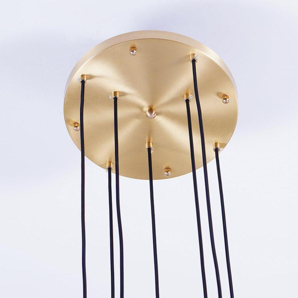 18 Inch Raindrop Glass Round Chandelier – Ava