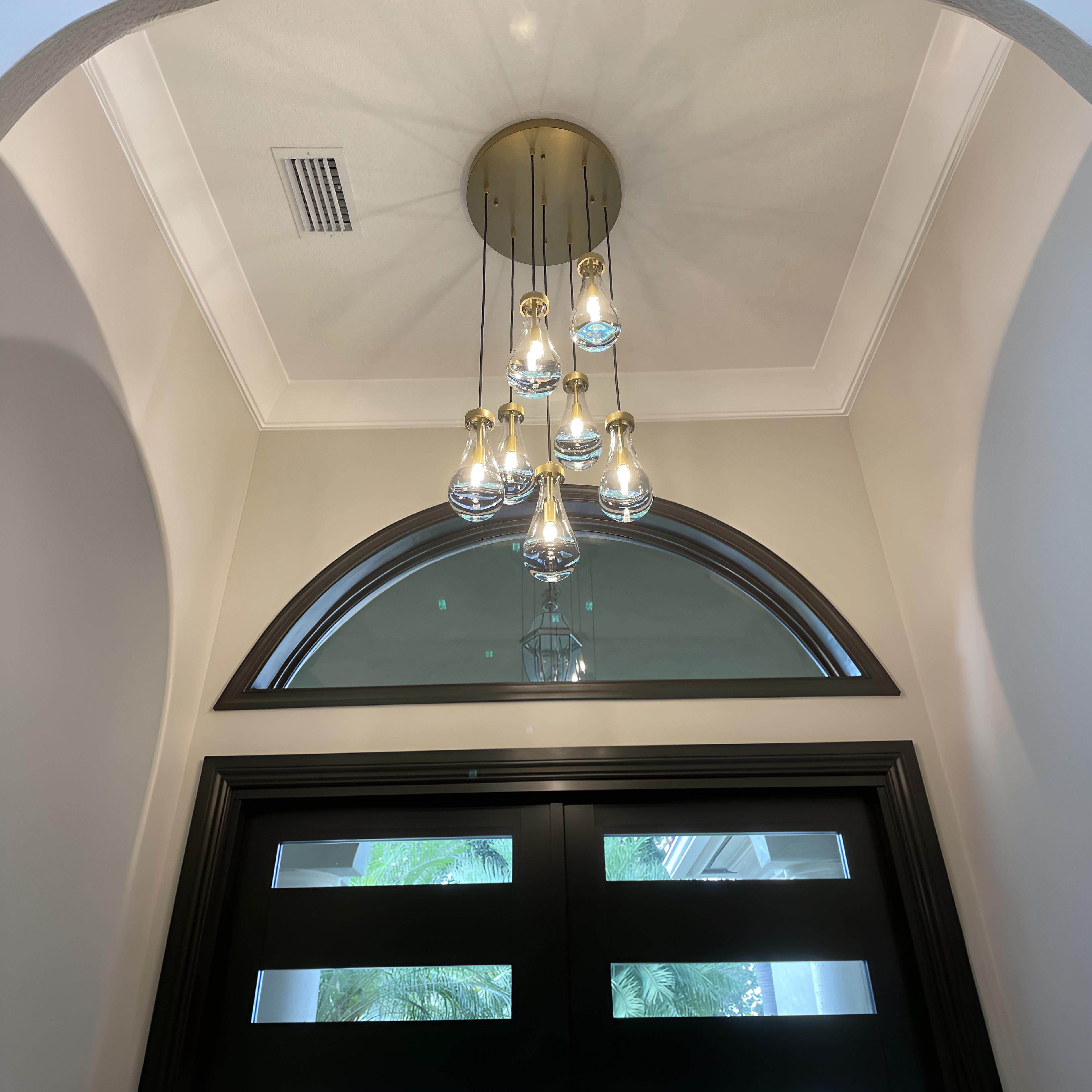 18 Inch Raindrop Glass Round Chandelier – Lachryma