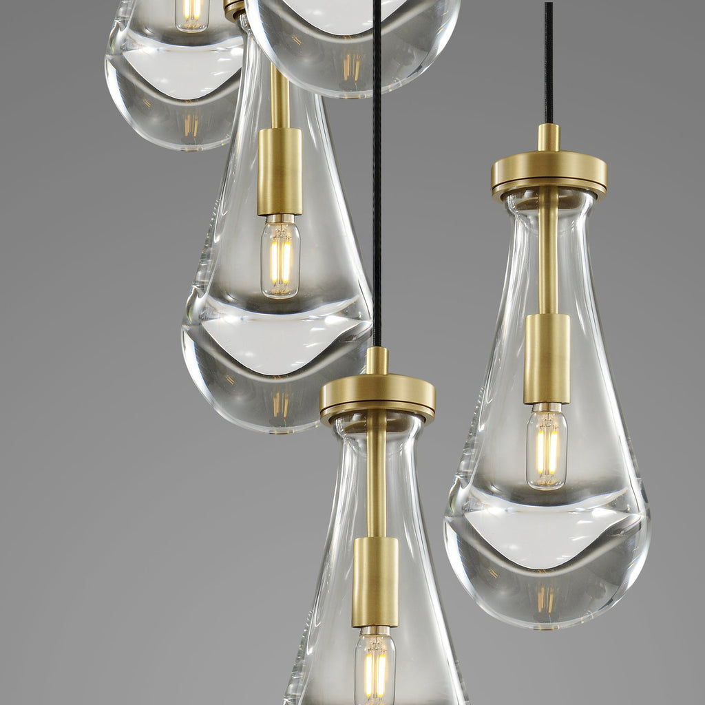 14 Inch Raindrop Glass Chandelier - Lacrima