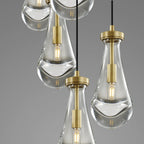 14 Inch Raindrop Glass Chandelier - Lacrima