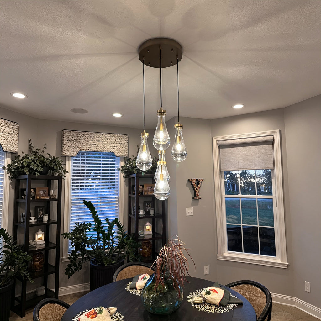 14 Inch Raindrop Glass Chandelier - Lacrima
