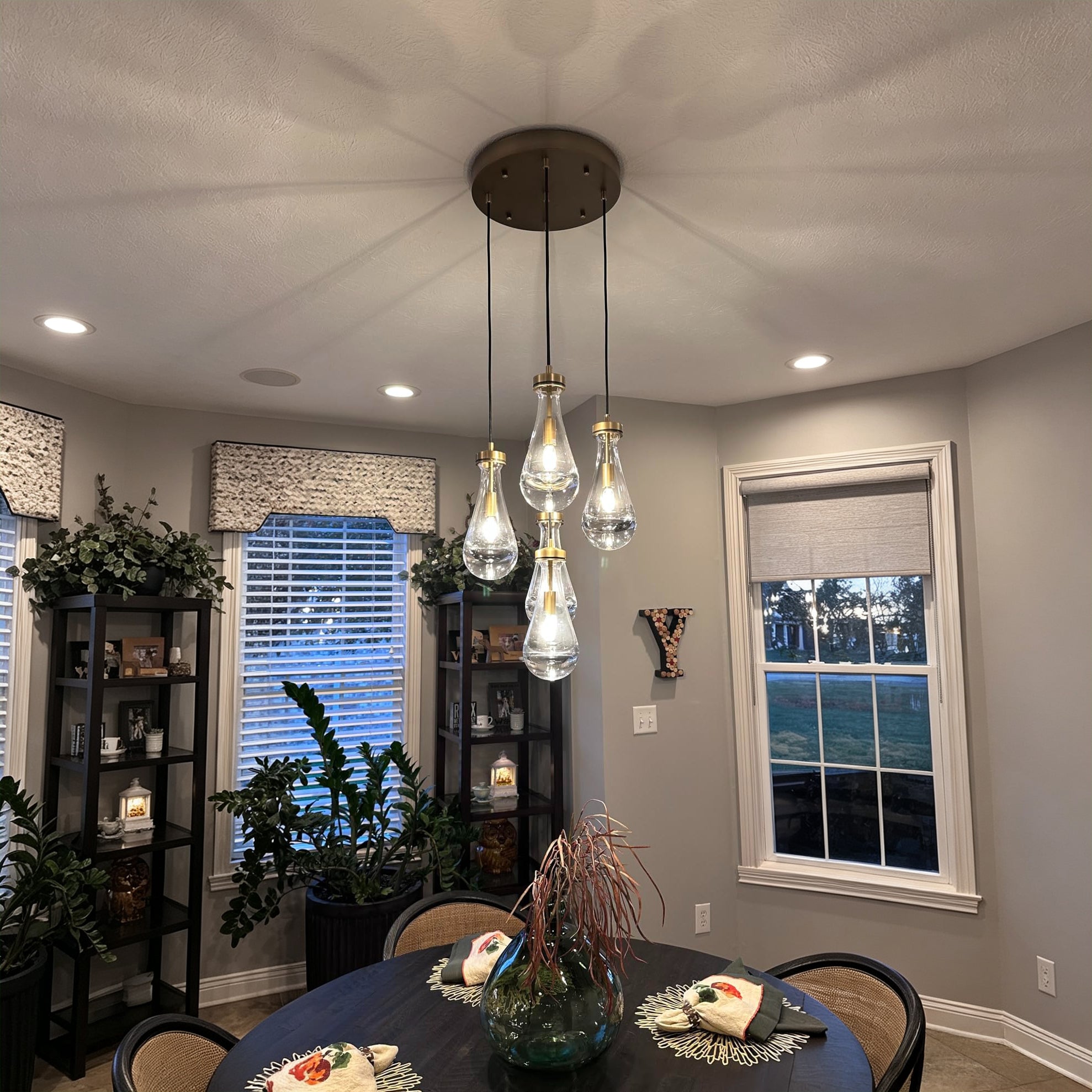 14 Inch Raindrop Glass Chandelier - Lacrima