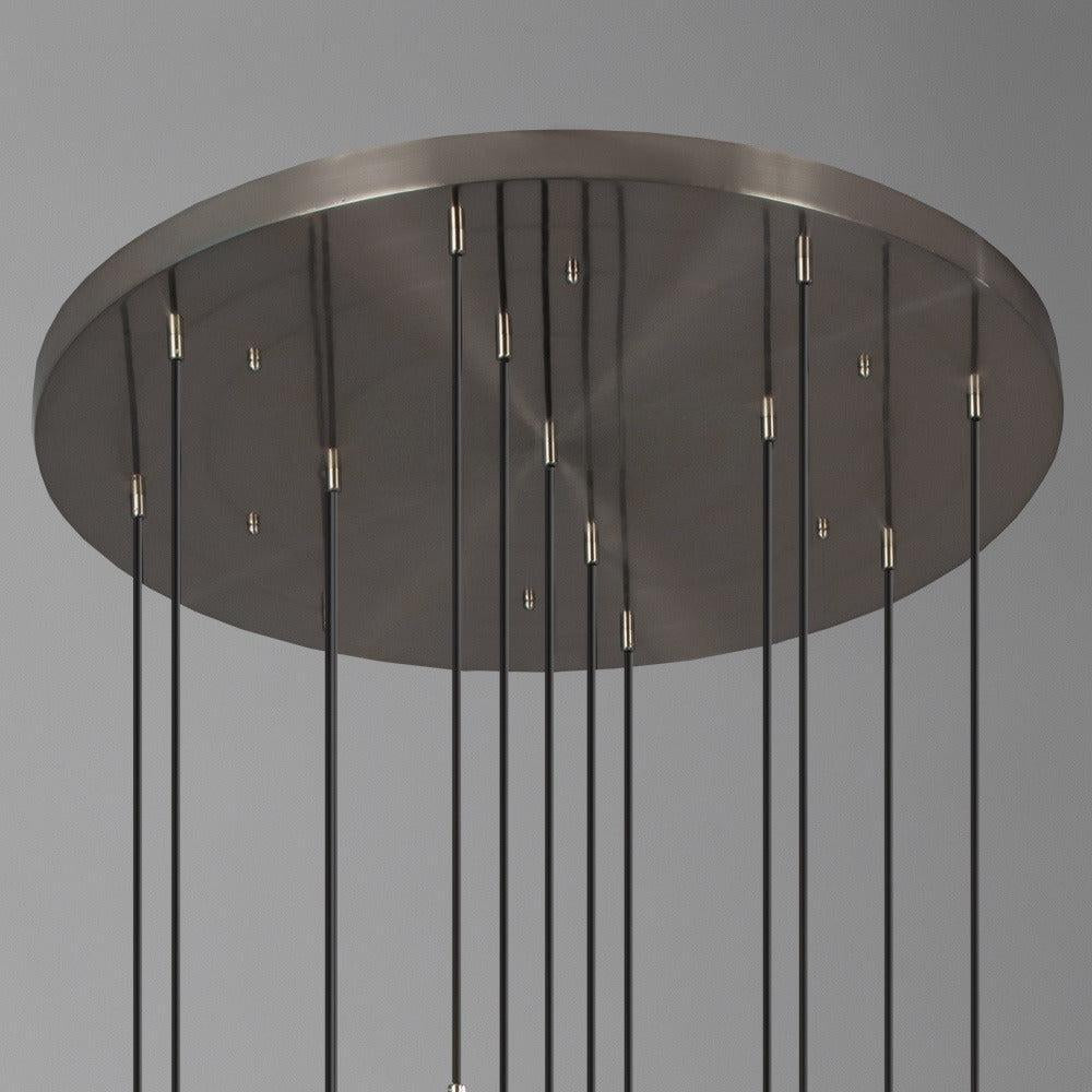 36 Inch Raindrop Glass Round Chandelier – Lachryma