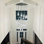 47 Inch Raindrop Glass Round Chandelier – Lachryma