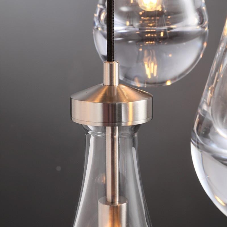 18 Inch Raindrop Glass Round Chandelier – Ava