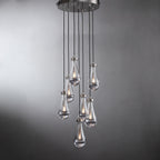 18 Inch Raindrop Glass Round Chandelier – Lachryma