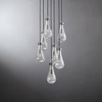 18 Inch Raindrop Glass Round Chandelier – Lachryma