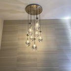 18 Inch Raindrop Glass Round Chandelier – Lachryma