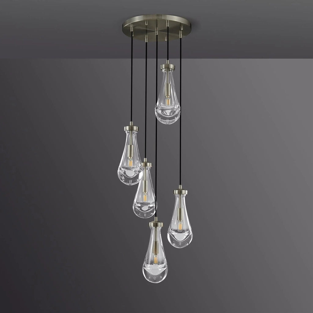 14 Inch Raindrop Glass Chandelier - Lacrima
