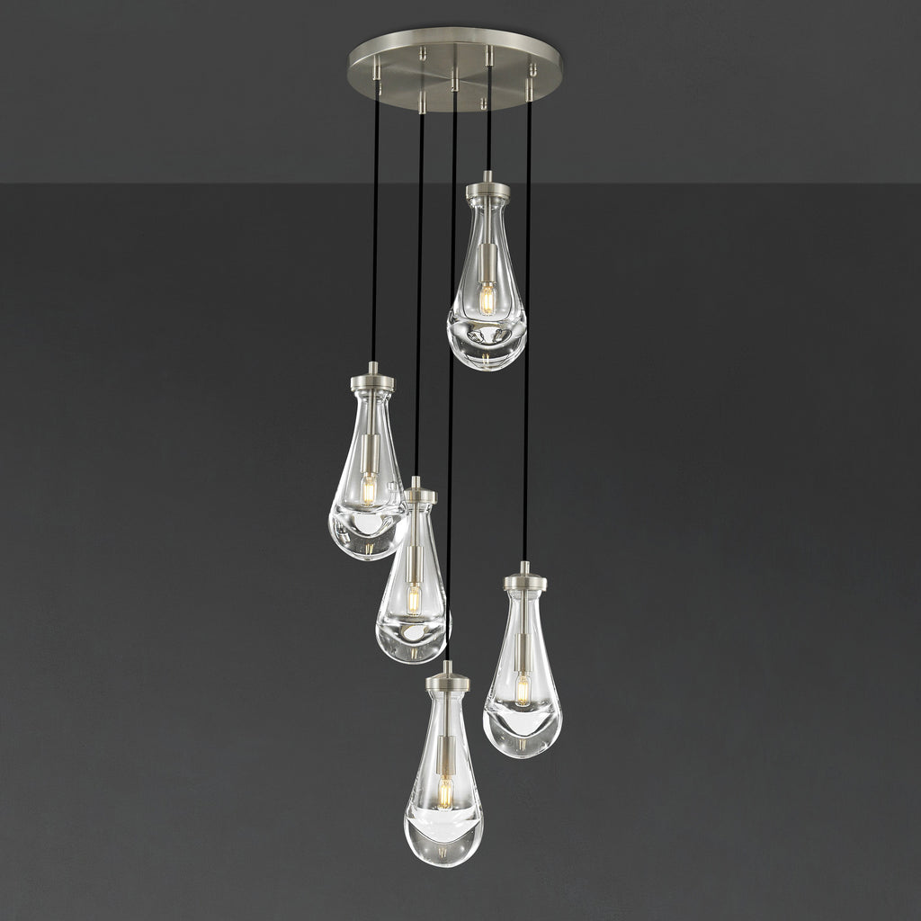 14 Inch Raindrop Glass Chandelier - Lacrima