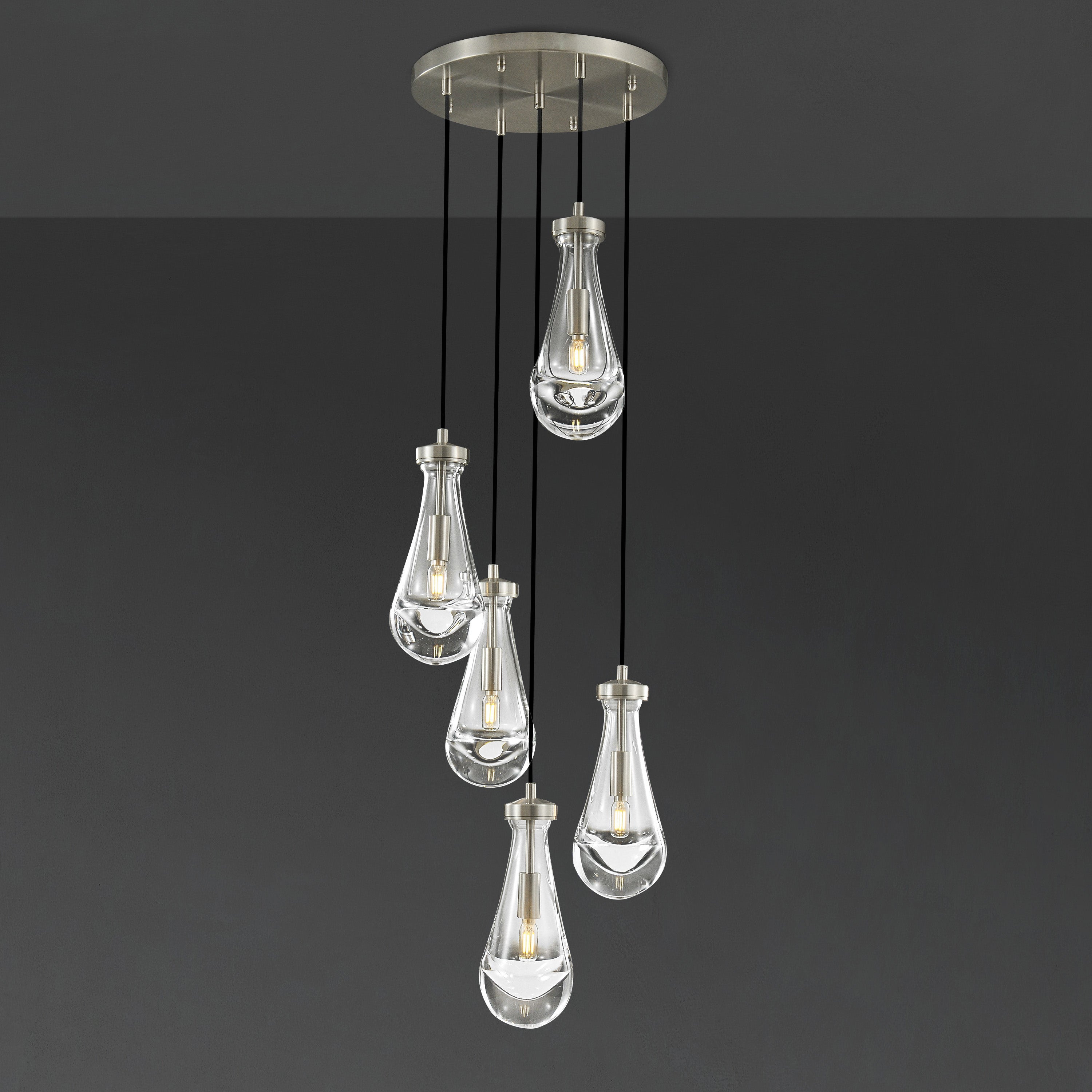 14 Inch Raindrop Glass Chandelier - Lacrima