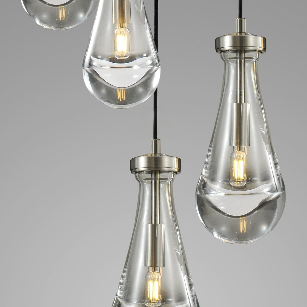 14 Inch Raindrop Glass Chandelier - Lacrima