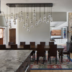 96 Inch Raindrop Glass Dining Room Chandelier – Lacrima
