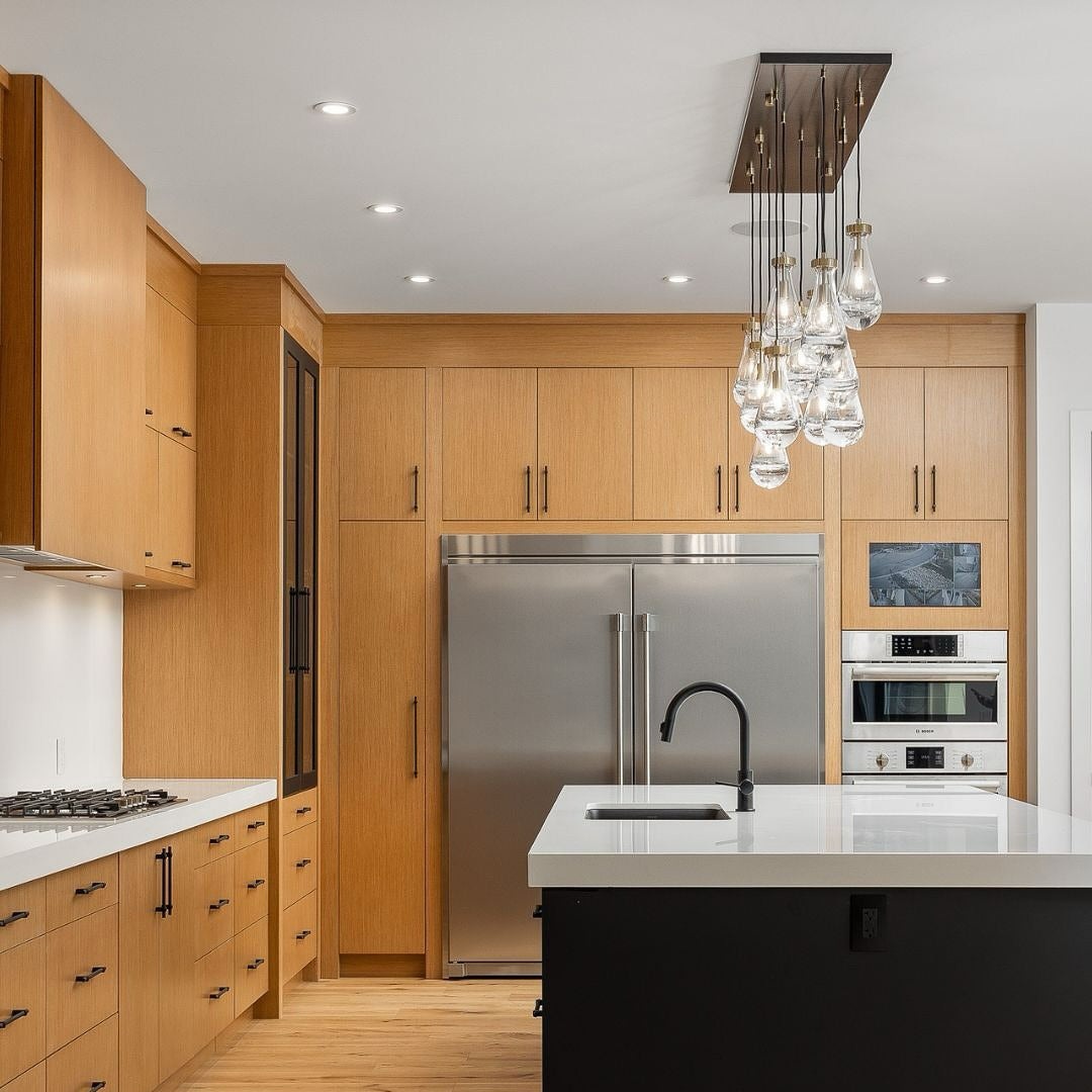 54 Inch Raindrop Glass Rectangular Chandelier – Lachryma