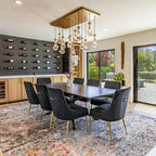 54 Inch Raindrop Glass Rectangular Chandelier – Lachryma