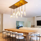 72 Inch Raindrop Glass Rectangular Chandelier – Lachryma