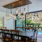 72 Inch Raindrop Glass Rectangular Chandelier – Lachryma