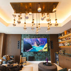 72 Inch Rectangular Raindrop Glass Chandelier – Lachryma