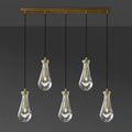 36 Inch Raindrop Glass Linear Cord Chandelier – Lachryma